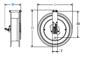 Dimensions for SW Series Spring Driven Reels from Coxreels